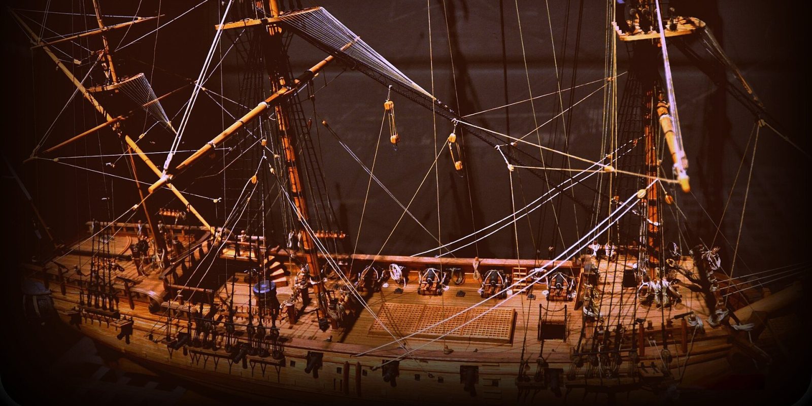 Detailed model of the fully rigged ship Whydah Gally